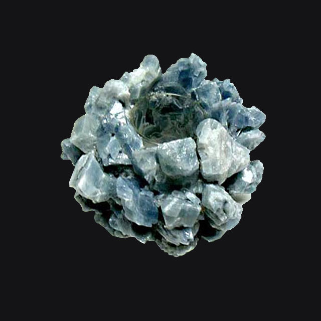 Kathryn McCoy Votive Medium Blue Calcite