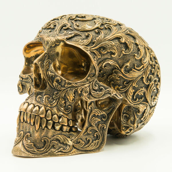 Bronze Skull Floral