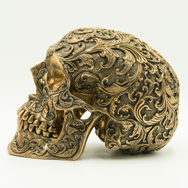 Bronze Skull Floral