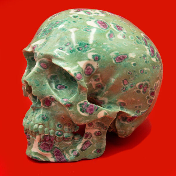 Ruby and Zoisite Green Skull