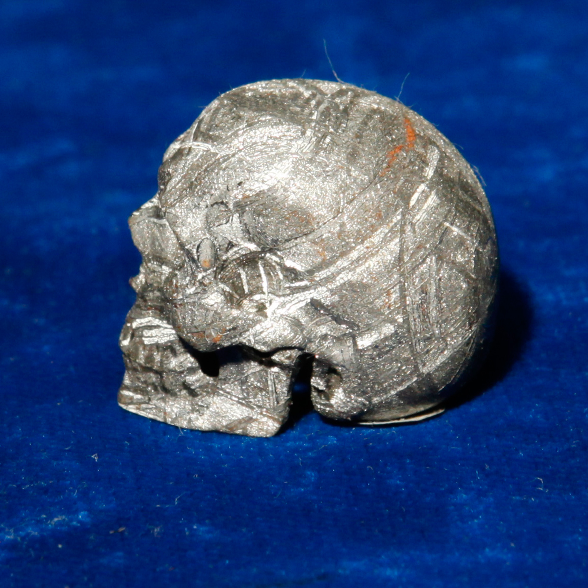 Hand Carved Skull from Gibeon Meteorite #14 – 34.9 grams – House of Whitley