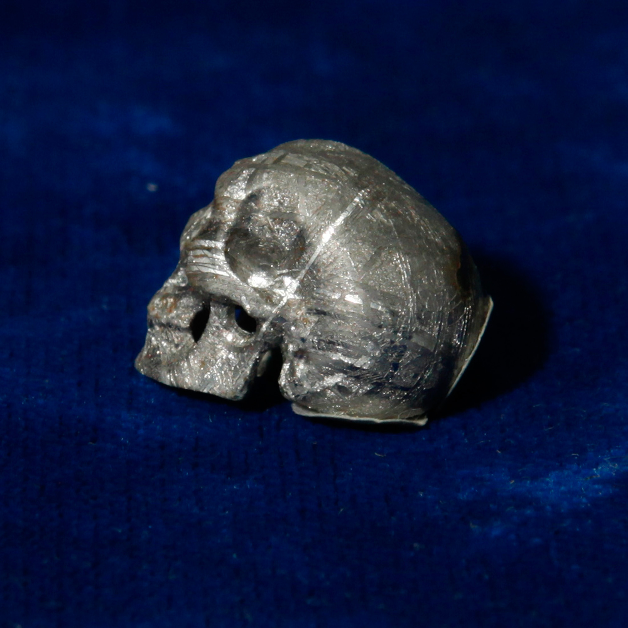 Hand Carved Skull from Gibeon Meteorite #8 – 8.0 grams – House of Whitley